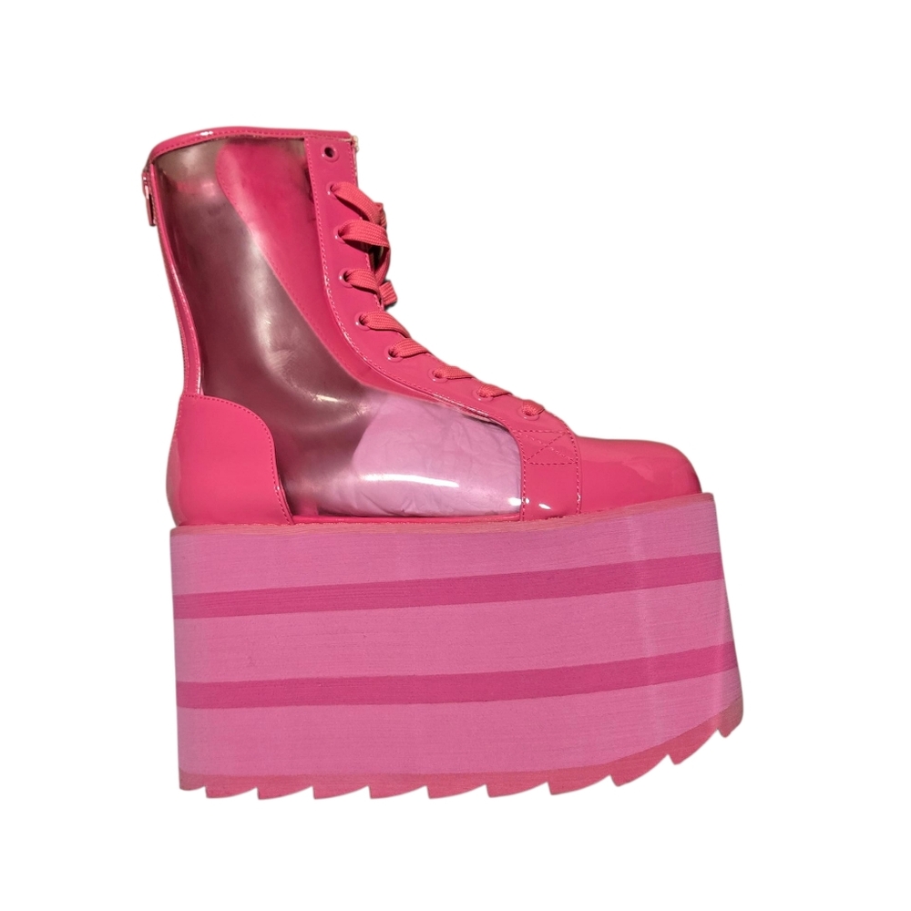 YRU Elevation Ultra Pink Platform Boots NEW